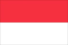 世界の国旗　アジア諸国　インドネシア　/　INDONESIA　/　IDN