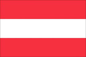 世界の国旗　ヨーロッパ諸国　オーストリア　/　AUSTRIA　/　AUT
