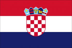 世界の国旗　ヨーロッパ諸国　クロアチア　/　CROATIA　/　HRV