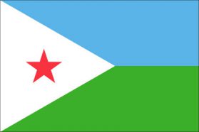 世界の国旗　アフリカ諸国　ジブチ　/　DJIBOUTI　/　DJI