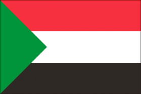 世界の国旗　アフリカ諸国　スーダン　/　SUDAN　/　SDN