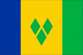世界の国旗　北米・中南米諸国　セントビンセント・グレナディーン諸島　/　ST. VINCENT & THE GRENADINES　/　VCT