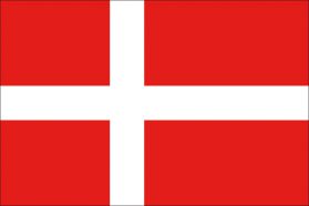 世界の国旗　ヨーロッパ諸国　デンマーク　/　DENMARK　/　DNK