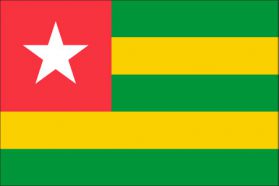 世界の国旗　アフリカ諸国　トーゴ　/　TOGO　/　TGO