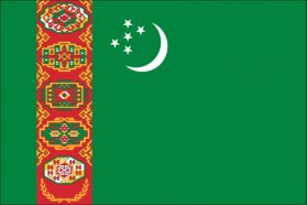 世界の国旗　ヨーロッパ諸国　トルクメニスタン　/　TURKMENISTAN　/　TKM