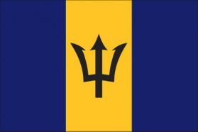 世界の国旗　北米・中南米諸国　バルバドス　/　BARBADOS　/　BRB