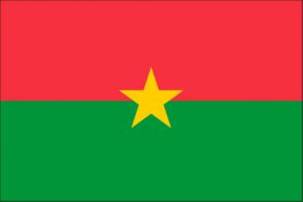 世界の国旗　アフリカ諸国　ブルキナファソ　/　BURKINA FASO　/　BFA