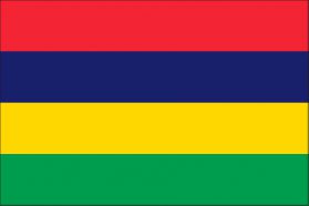 世界の国旗　アフリカ諸国　モーリシャス　/　MAURITIUS　/　MUS