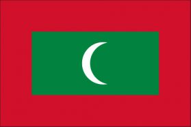 世界の国旗　アジア諸国　モルディブ　/　MALDIVES　/　MDV