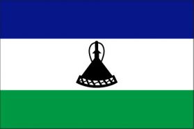 世界の国旗　アフリカ諸国　レソト　/　LESOTHO　/　LSO