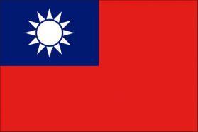 世界の国旗　アジア諸国　台湾　/　TAIWAN　/　TWN