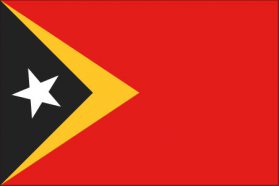 世界の国旗　アジア諸国　東ティモール　/　TIMOR-LESTE　/　TLS