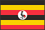世界地図国旗アイコン　アフリカ　ウガンダ