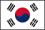 世界地図国旗アイコン　アジア　韓国